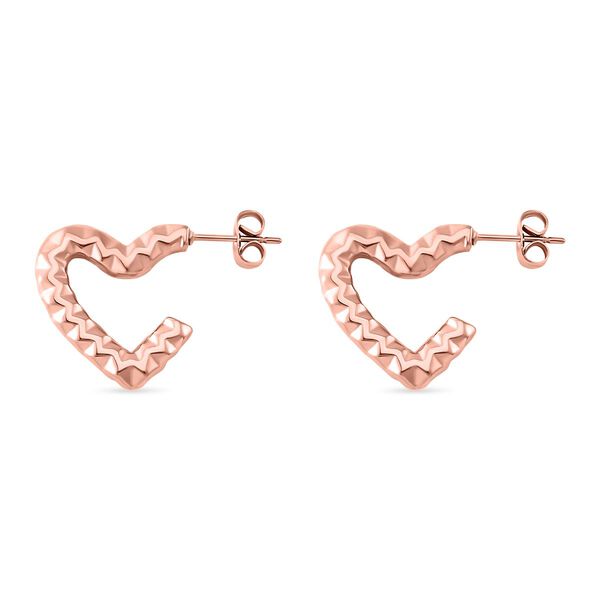 Reiner Edelstahl IP Rosa PlattierungOhrringe ca. 7,40g image number 4