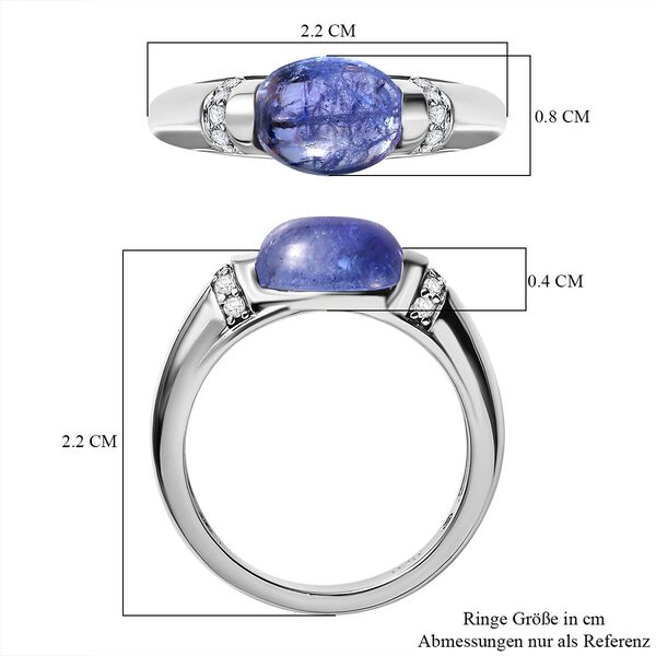 Tansanit und Zirkon Ring - 2,50 ct. image number 7