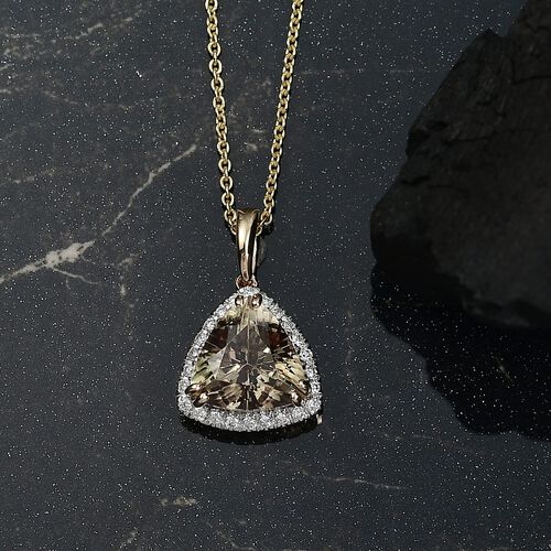 AAA Turkizit, Weißer Diamant Schmuckset ca. 50 cm 585 Gold ca. 2,79 ct. image number 1