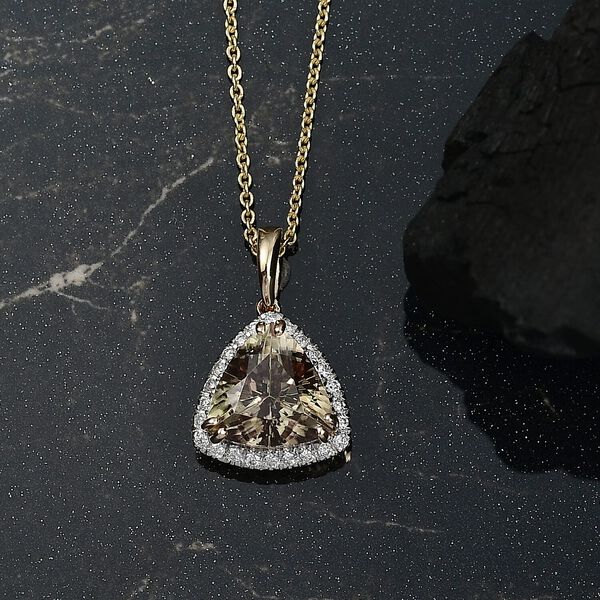 AAA Turkizit, Weißer Diamant Schmuckset ca. 50 cm 585 Gold ca. 2,79 ct. image number 1