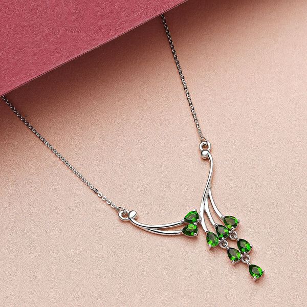 Natürliche Chromdiopsid-Halskette - 1,31 ct. image number 3