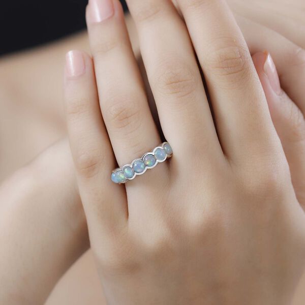 AA Nat&uuml;rlicher, &auml;thiopischer Welo Opal Ring 925 Silber rhodiniert (Gr&ouml;&szlig;e 17.00) ca. 1,23 ct image number 3