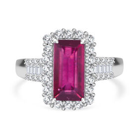 Afrikanischer Rubin und Zirkon-Ring - 5,36 ct.