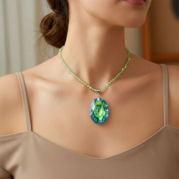 Gr&uuml;ner Kristall Schmuckset