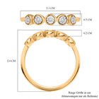 Weißer Diamant Ring, 925 Silber Gelbgold Vermeil (Größe 17.00) ca. 0.05 ct image number 5