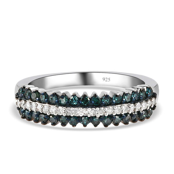 Blauer und wei&szlig;er Diamant-Ring - 0,50 ct. image number 0