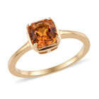 Madeira Citrin Solitär Ring 925 Silber vergoldet  ca. 1,04 ct image number 3