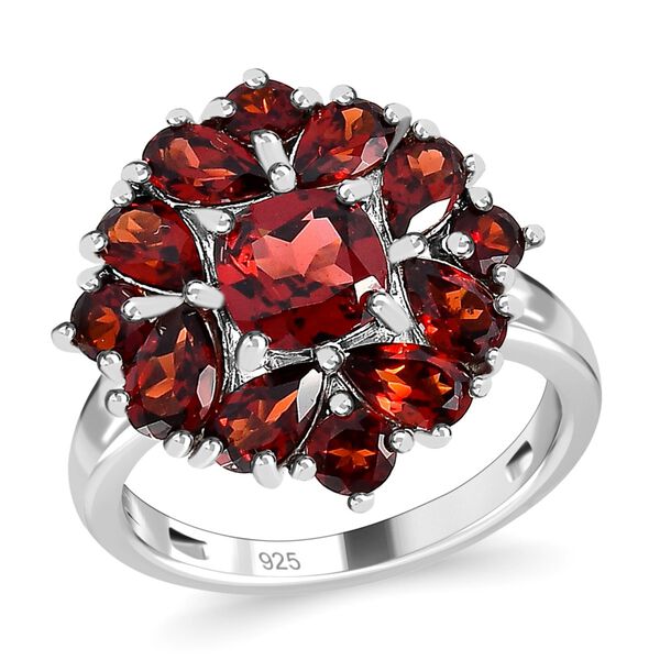Nat&uuml;rlicher Mosambik Granat Ring, 925 Silber platiniert, (Gr&ouml;&szlig;e 17.00), ca. 3.75 ct image number 4