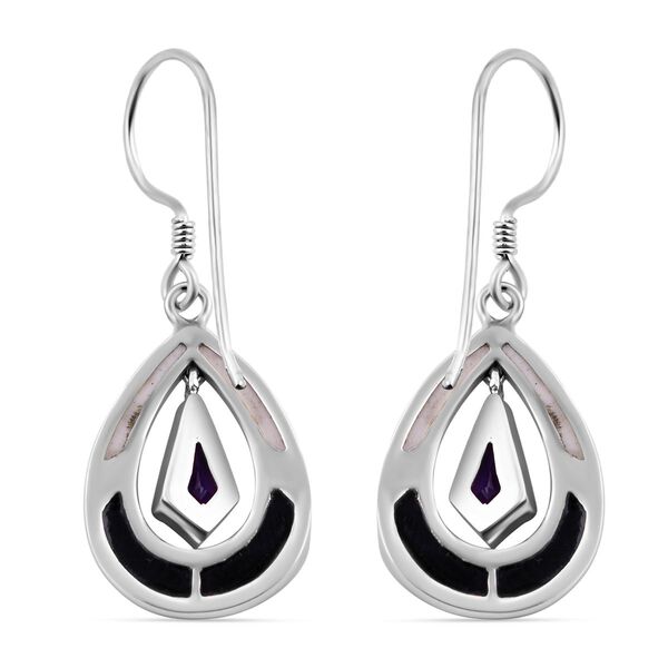 Royal Bali Kollektion- Afrikanische Amethyst und Abalone Muschel Ohrringe - 1,28 ct. image number 2