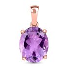Rose de France Amethyst Anhänger, 925 Silber rosévergoldet ca. 3.14 ct