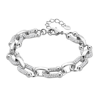 Wei&szlig;er Zirkonia Armband ca. 18 cm Nickelfreies Messing Standard 1.60 ct