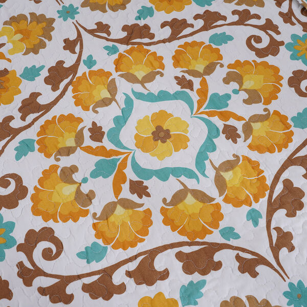 Serenity Night: 3er-Set, Quilt und 2 Kissenbez&uuml;ge, 240x260 und 2 mal 50x75 cm, Gelb image number 5