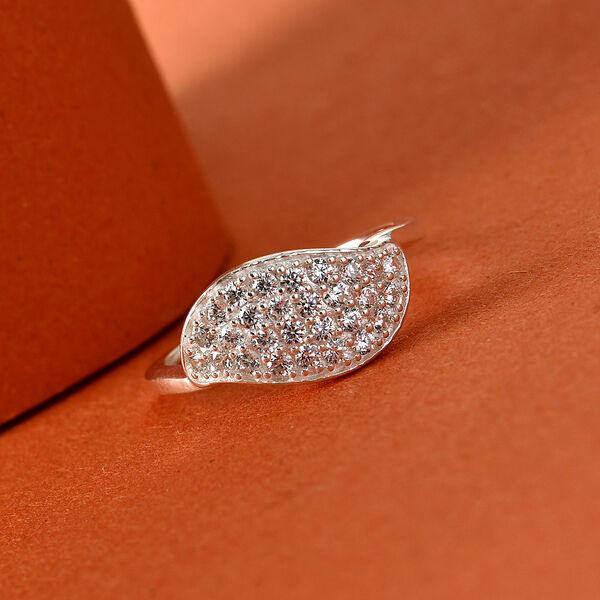 LUSTRO STELLA Weißer Zirkonia Ring 925 Silber  ca. 0,79 ct image number 2