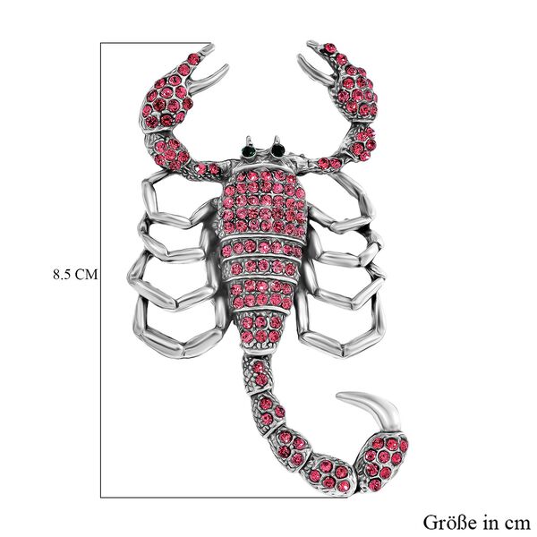 Neongrüner Kristall, Rosa Kristall Brosche Antik-silber-Plattierung image number 4