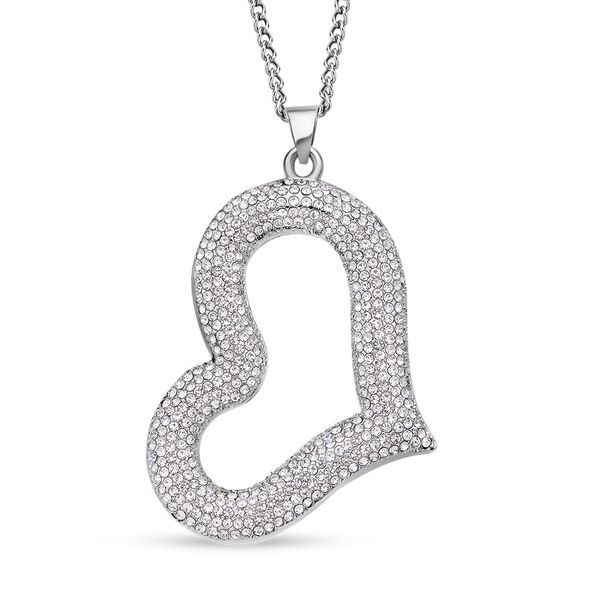 Wei&szlig;er Kristall-Anh&auml;nger mit Kette