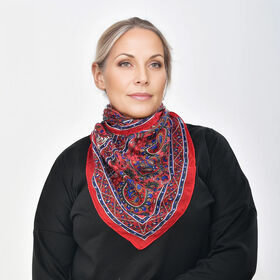 100% Seiden Schal, rot