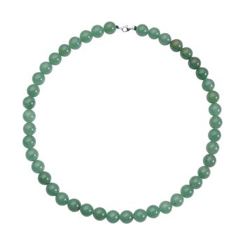 Gr&uuml;ne Aventurin Halskette, ca. 45 cm, 925 Silber rhodiniert ca. 306,00 ct