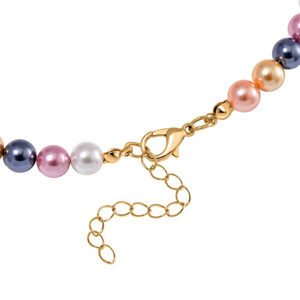 Mehrfarbige Muschelkernperlen und Abalone Muschel Halskette, 45 cm - 330 ct. image number 4