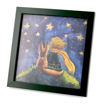 LIVMORE DIY Bilderrahmen Puzzle Bastelset 169 teilig Sternennacht Motiv 18.1 x 13 x 18.1 cm Blau