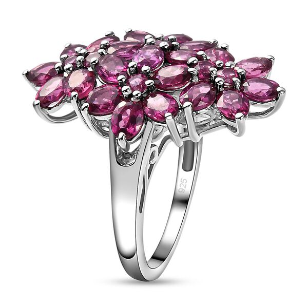 Rhodolith Granat-Ring, 925 Silber platiniert  ca. 3,62 ct image number 5