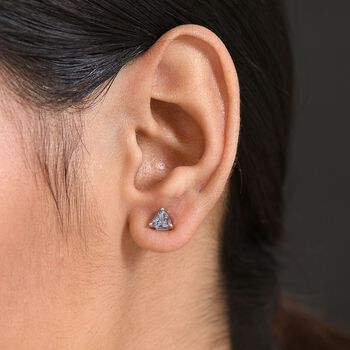 D'Joy Pfau Tansanit im Trillantschliff Ohrringe - 1,14 ct.