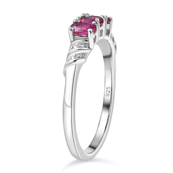 Rhodolith Granat Schmuckset 925 Silber rhodiniert (Größe 16) ca. 1,44 ct. image number 6