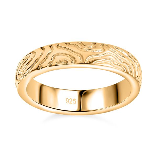 Gravierter Ring, 925 Silber 750 Gelbgold Vermeil, (Gr&ouml;&szlig;e 18.00) ca. 5,36g image number 4