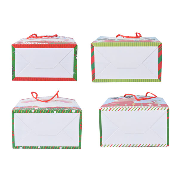 12er-Set Geschenktüten, Weihnachtsmotiv, Größe S (18x10x23 cm), M (32x12x26 cm), und L (31x12x42 cm), Mehrfarbig  image number 4