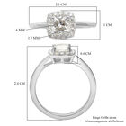 Moissanit-Ring, 925 Silber Platin  ca. 1,20 ct image number 5