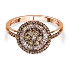 Natürlicher Champagner-Diamant-Ring - 1 ct.