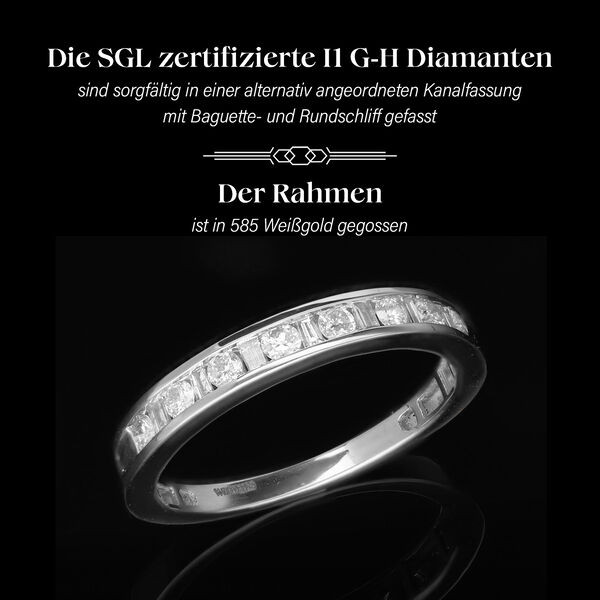 SGL zertifizierter I1 G-H Diamant-Ring in 585 Weißgold - 0,50 ct. image number 3