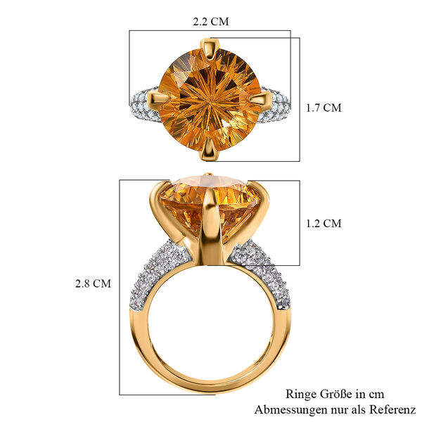 Citrin und Zirkon Ring - 8,38 ct. image number 7