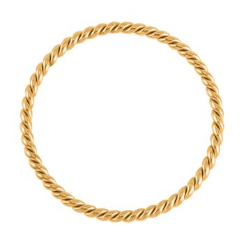 2er Set - Gedrehte Armreif und Ohrringe, Edelstahl, goldfarben