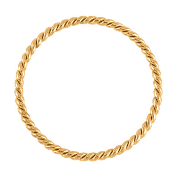 2er Set - Gedrehte Armreif und Ohrringe, Edelstahl, goldfarben image number 4