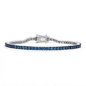 LUXURIANT SI Labor blaues Diamant 18,5cm Armband - 3 ct.