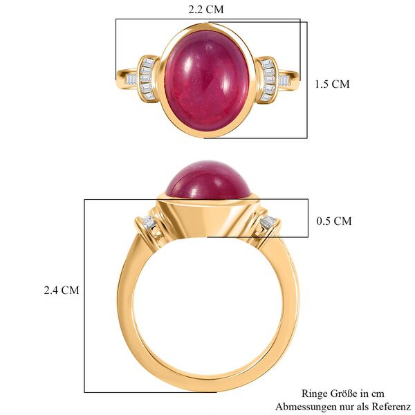 AA Afrikanischer Rubin und Diamant Ring - 8,58 ct. image number 6