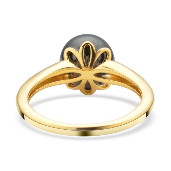 Tahiti-Zuchtperlen-Ring, 925 Silber vergoldet image number 5