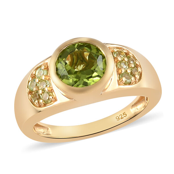 Natürlicher Peridot-Ring, 925 Silber vergoldet  ca. 1,58 ct image number 4