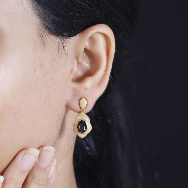 Goldenite Ohrringe 925 Silber 750 Gelbgold Vermeil ca. 1,77 ct. image number 3