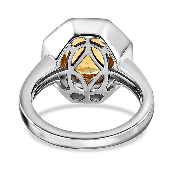 Citrin Ring, 925 Silber platiniert  ca. 2,61 ct image number 8
