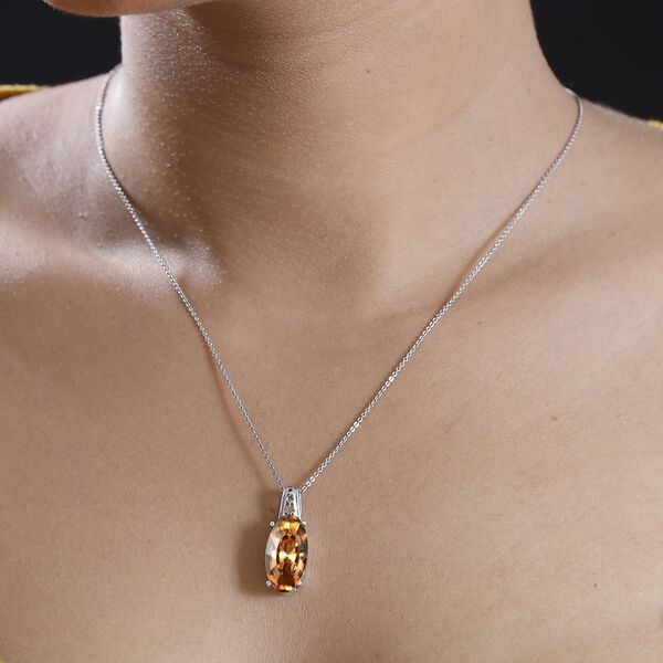 J Francis gefertigt mit SWAROVSKI- Heller Topas Swarovski-Kristall-Anh&auml;nger image number 3