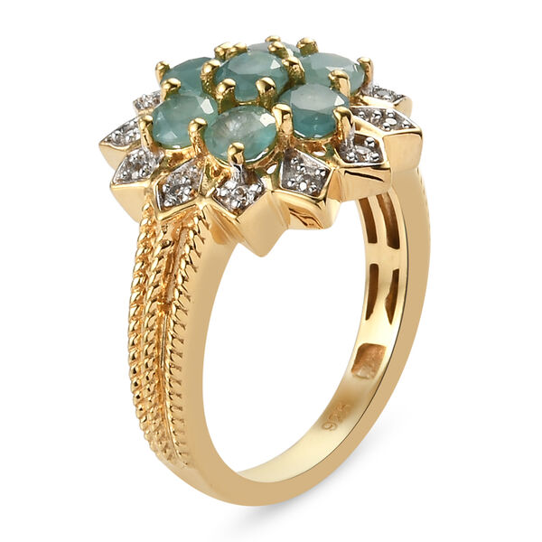 Grandidierit und Zirkon Ring 925 Silber vergoldet  ca. 1,43 ct image number 5