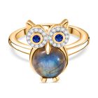 GP Trionfo Kollection, Kyanit Ring 925 Silber 750 Gelbgold Vermeil (Größe 18.00) ca. 5.14 ct