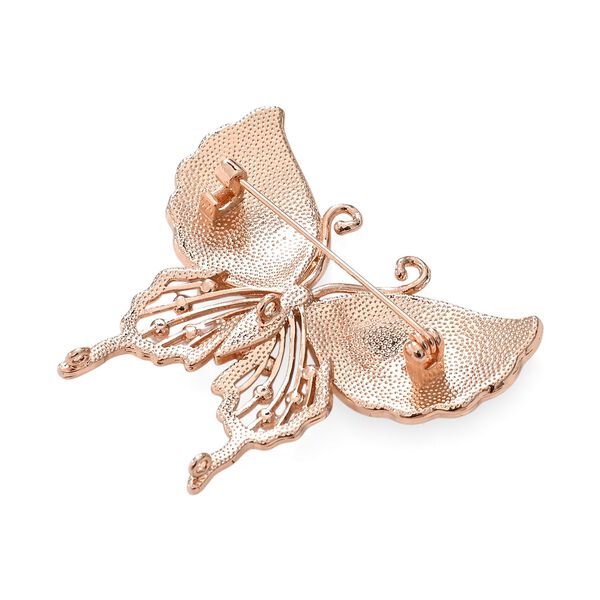 LA MAREY 2er-Set 110x110cm Schal aus 100% Maulbeerseide mit Blumenmuster und Brosch, Rosa image number 9