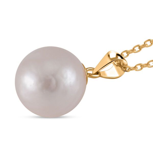 Wei&szlig;e Edison Perle Anh&auml;nger mit Kette, ca. 24,00 ct. image number 4