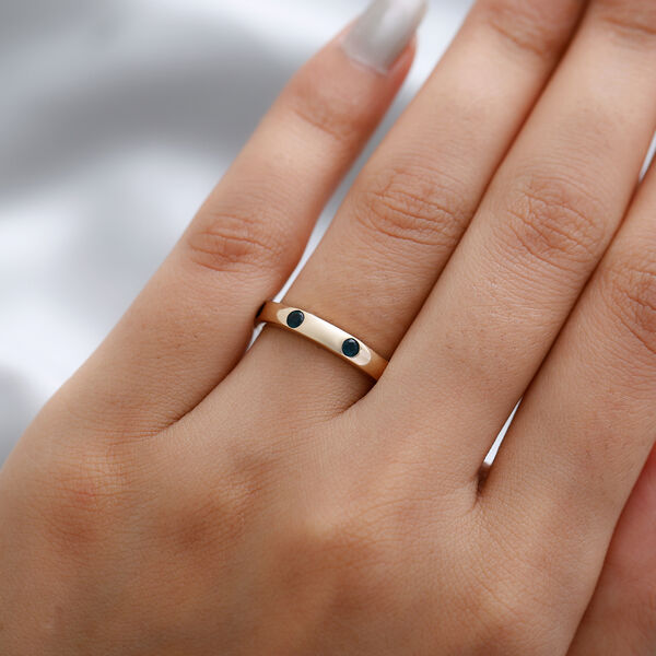 Blaugrüner Grandidierit Band Ring 375 Gelbgold image number 3