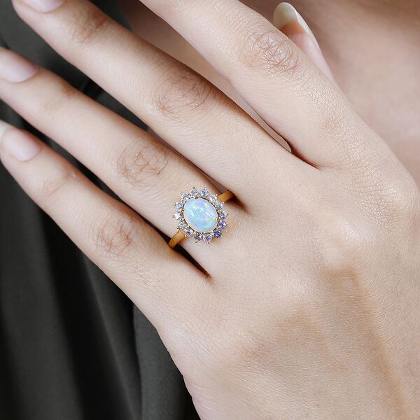 AA natürlicher, äthiopischer Welo Opal und Tansanit-Ring - 1,74 ct. image number 4