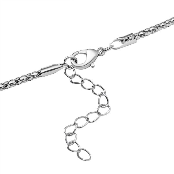 Schwarzer Kristall, Wei&szlig;er Kristall Halskette ca. 60 cm image number 5