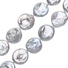 Weiße Keshi Perlen-Halskette in Silber, 50 cm, 225,00 ct. image number 3