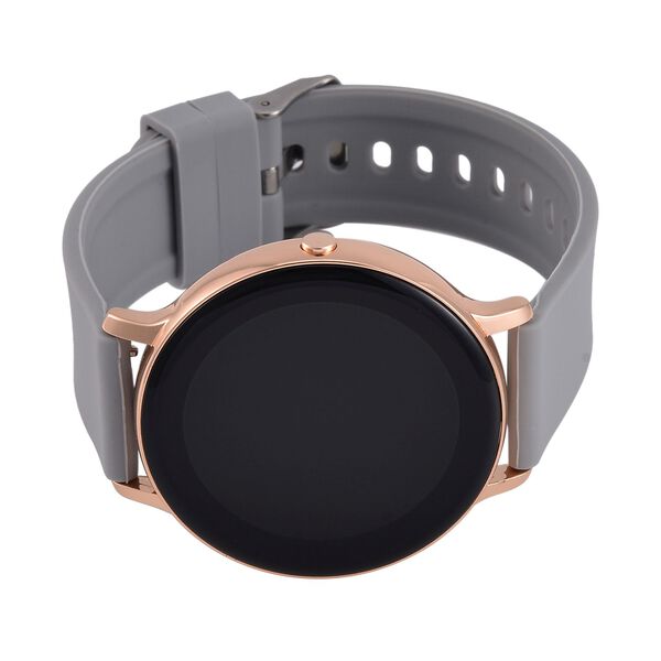 STRADA Hiwatch Plus Elegante Smartwatch - Roségold mit Grauem Silikonarmband, umfassende Gesundheits- und Sportfunktionen, Bluetooth 5.0 image number 3